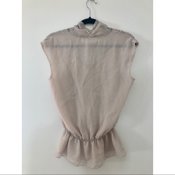 Sheer Polka-Dot Blouse - Max Studio - Picture 5 of 5